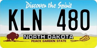 ND license plate KLN480