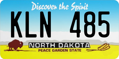 ND license plate KLN485
