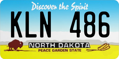 ND license plate KLN486