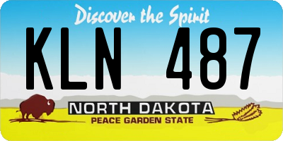 ND license plate KLN487