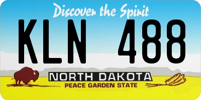 ND license plate KLN488