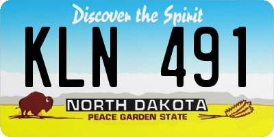 ND license plate KLN491