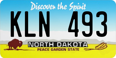 ND license plate KLN493