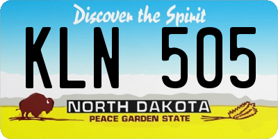 ND license plate KLN505