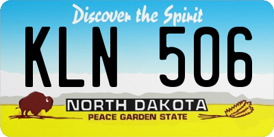 ND license plate KLN506