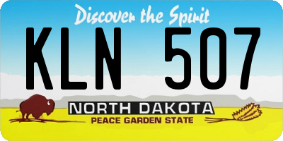 ND license plate KLN507