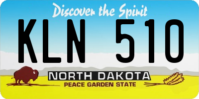 ND license plate KLN510