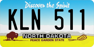 ND license plate KLN511