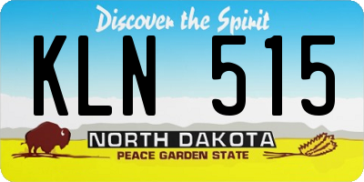 ND license plate KLN515