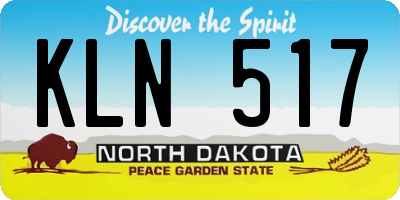 ND license plate KLN517