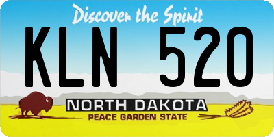 ND license plate KLN520