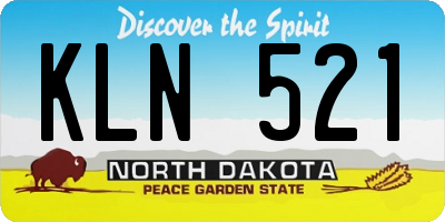 ND license plate KLN521