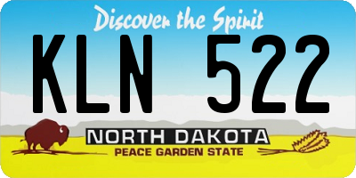 ND license plate KLN522