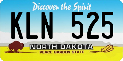 ND license plate KLN525