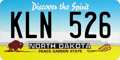 ND license plate KLN526