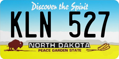 ND license plate KLN527