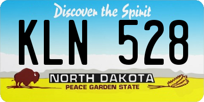ND license plate KLN528