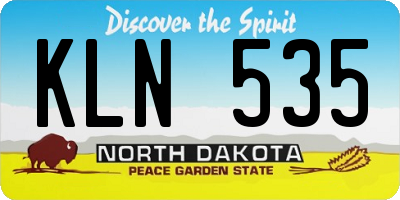 ND license plate KLN535
