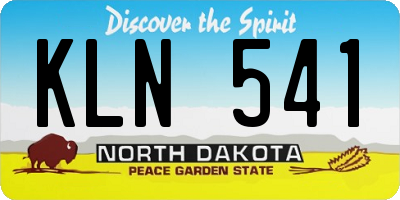 ND license plate KLN541