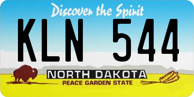 ND license plate KLN544