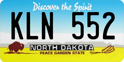 ND license plate KLN552