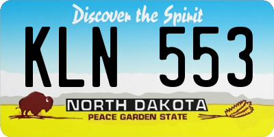ND license plate KLN553