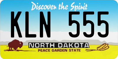 ND license plate KLN555