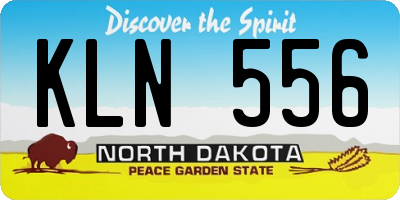 ND license plate KLN556