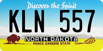 ND license plate KLN557