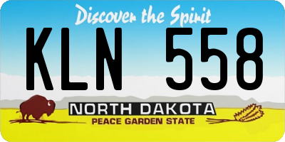ND license plate KLN558