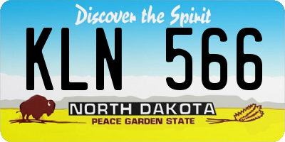 ND license plate KLN566