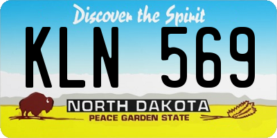 ND license plate KLN569