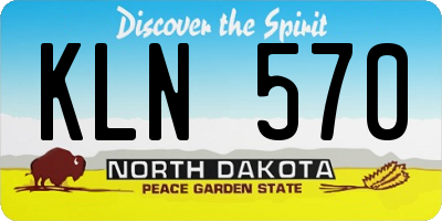 ND license plate KLN570