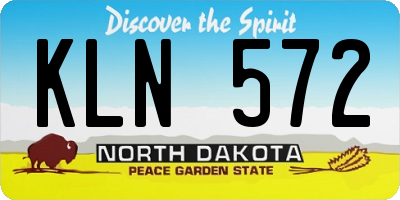 ND license plate KLN572