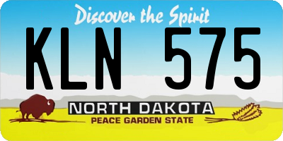 ND license plate KLN575