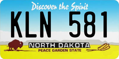 ND license plate KLN581