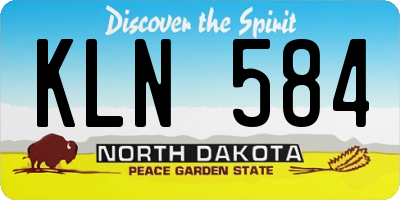 ND license plate KLN584