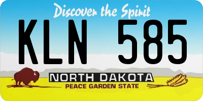 ND license plate KLN585