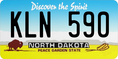 ND license plate KLN590