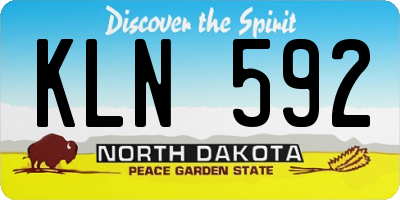 ND license plate KLN592