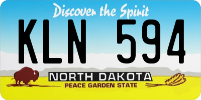 ND license plate KLN594