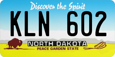 ND license plate KLN602