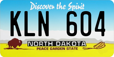 ND license plate KLN604