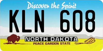 ND license plate KLN608
