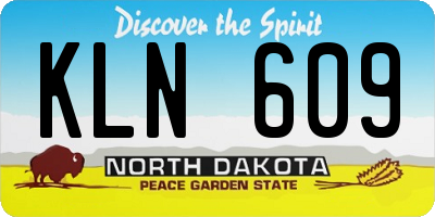 ND license plate KLN609