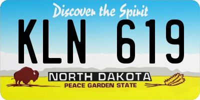 ND license plate KLN619