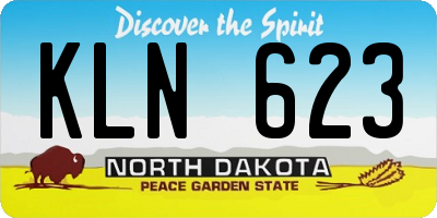 ND license plate KLN623
