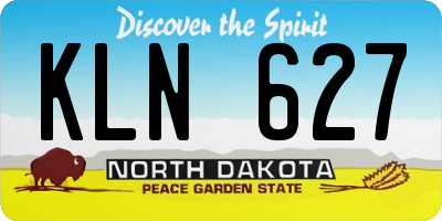 ND license plate KLN627