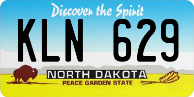 ND license plate KLN629