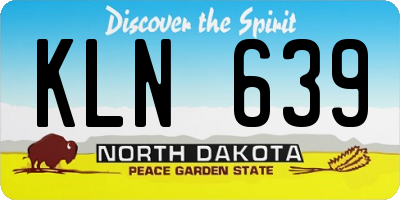 ND license plate KLN639